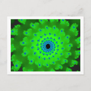 Carte Postale spirale verte