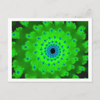 Carte Postale spirale verte