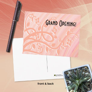 Carte Postale Spirales de pêche, filigrane et fleurs Texte perso