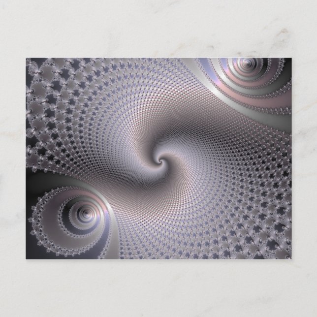 Carte Postale Spirales sans fin - Art Fractal (Devant)