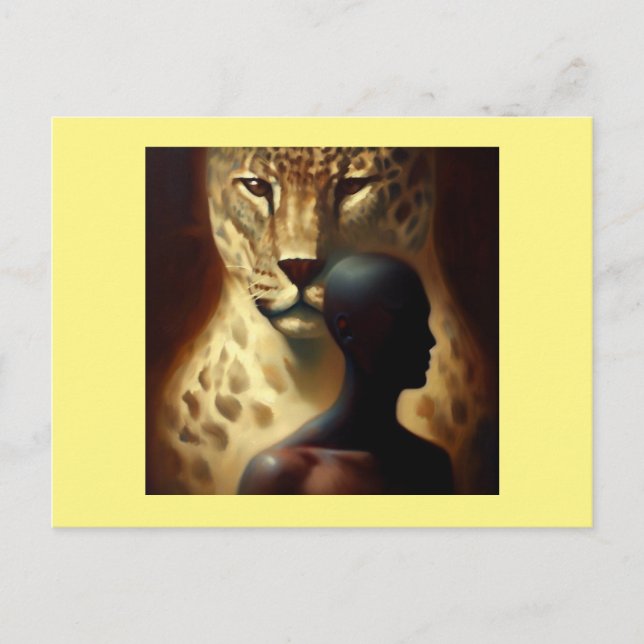 Carte Postale Spirit Animal Jaguar 1 (Devant)