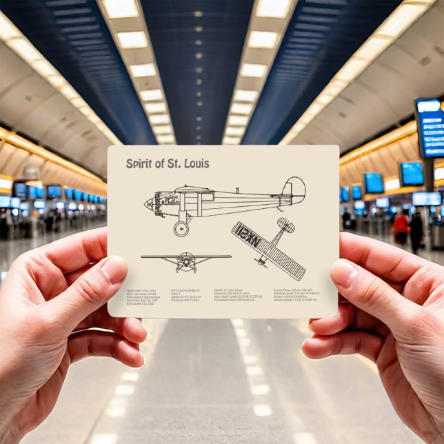 Carte Postale Spirit of St. Louis - Plan directeur de l'avion SD (Créateur téléchargé)