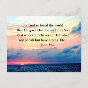 CARTE POSTALE SPIRITUAL JOHN 3:16 PHOTO