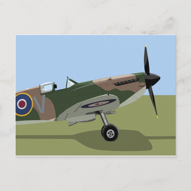 Carte Postale Spitfire 2ÈME GUERRE MONDIALE Fighter (Devant)