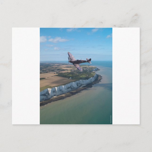 Carte Postale Spitfire au-dessus de l'Angleterre (Devant)