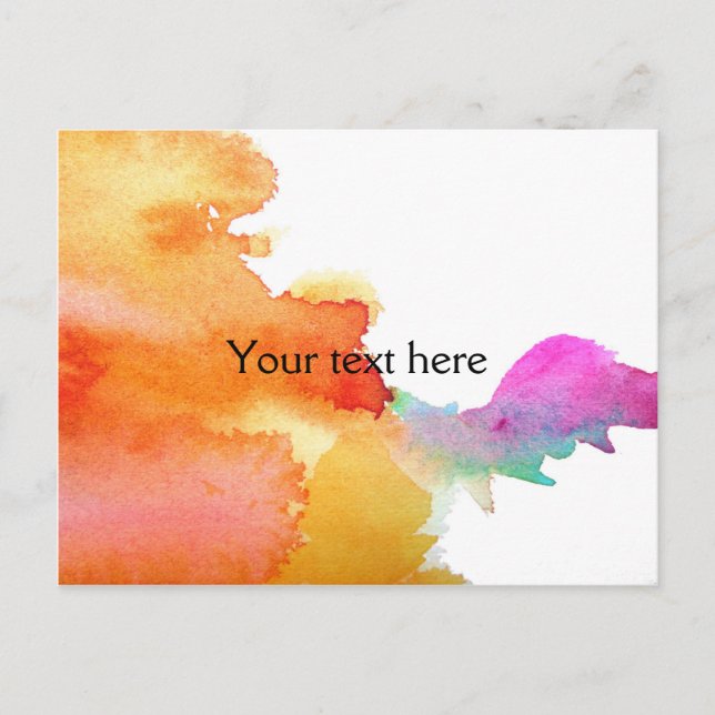 Carte Postale Splash of Watercolor (Devant)