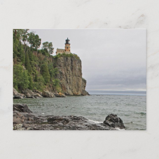 Carte Postale Split Rock Light House et Patinée Branch (Devant)