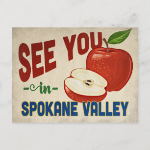 Carte Postale Spokane Valley Washington Apple - Vintage