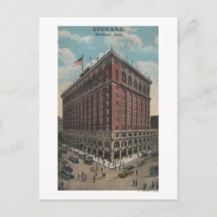 Carte Postale Spokane, WA - Vue de l'hôtel Davenport