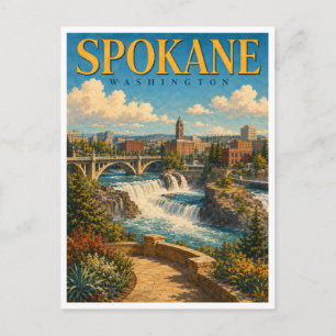 Carte Postale Spokane Washington Spokane Falls GeoSaga