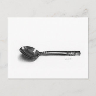Carte Postale Spoon pencil drawing postcard
