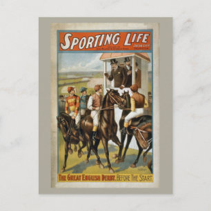 Carte Postale Sporting Life Great English Derby Vintage Horse