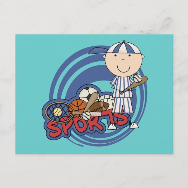 Carte Postale Sports Boy - Tshirts et cadeaux de baseball (Devant)