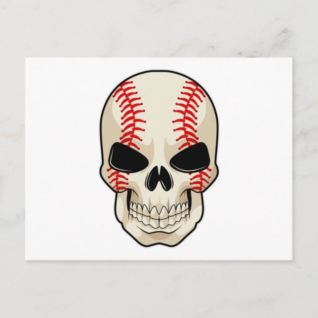 Carte Postale Sports de baseball de crâne (Devant)