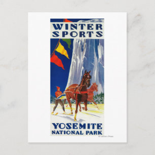 Carte Postale Sports d'hiver à Yosemite PosterYosemite, CA