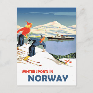 Carte Postale Sports d'hiver en Norvège