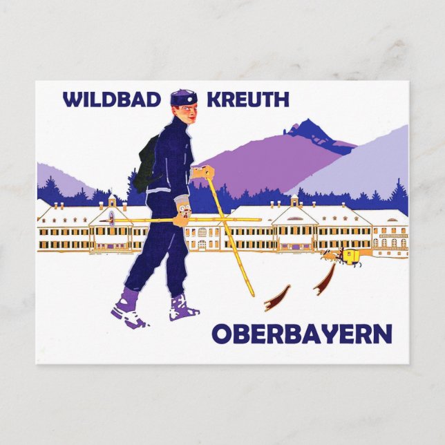 Carte Postale Sports d'hiver en Wildbad - kreuth, Oberbayern (Devant)