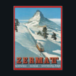 Carte Postale Sports d'hiver vintages, Ski Zermatt, Suisse<br><div class="desc">Sports d'hiver vintages,  Ski Zermatt,  Suisse</div>