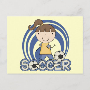 Carte Postale Sports Girl - T-shirts et cadeaux de soccer