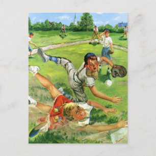 Carte Postale Sports vintages Baseball, Équipes Enfants Jouer