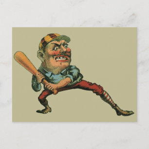 Carte Postale Sports vintages, Batterie du joueur de baseball en