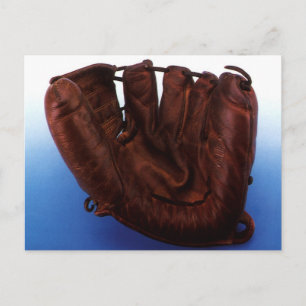 Carte Postale Sports vintages, Gant De Baseball Antique En Cuir