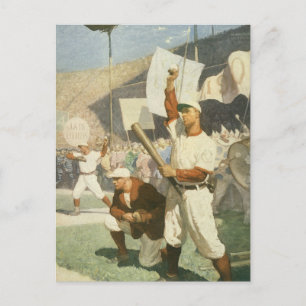 Carte Postale Sports vintages, joueurs de baseball à un jeu