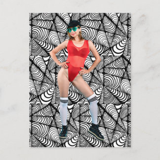 Carte Postale Sporty Babe Sexy Photo Postcard