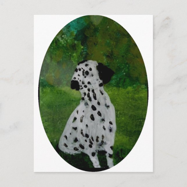 Carte Postale Spotty Dog Art Dalmatien (Devant)