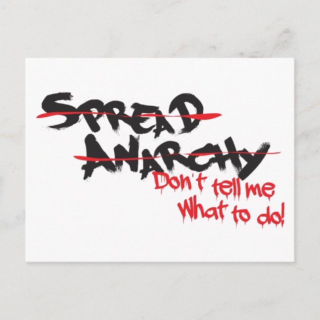 Carte Postale Spread Anarchy! (Devant)