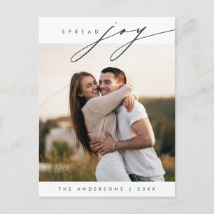 Carte Postale Spread Joy, Merriest Christmas Family Photo Modern