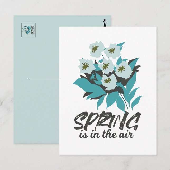 Carte Postale Spring Bouquet Charm - Le printemps est dans l'air (Devant / Derrière)