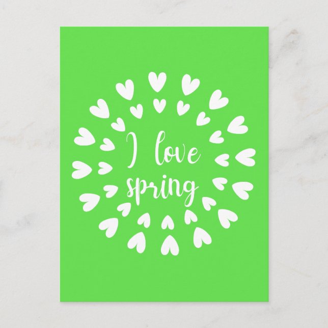 Carte postale Spring Love, Little Hearts (Devant)