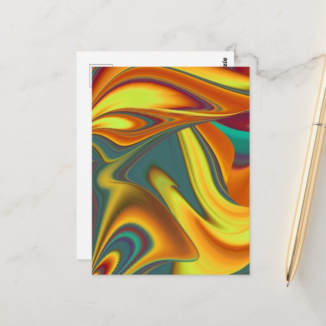 Carte Postale Spring Summer Autumn Flowers Magic (Devant/Arrière en situation)