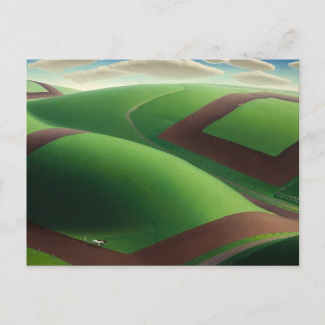 Carte Postale Spring Turning, 1936 par Grant Wood (Devant)