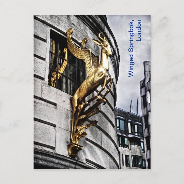 Carte Postale Springbok ailé de Londres (Devant)