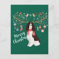 Springer anglais espagnol renne de Noël chien