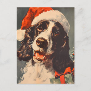 Carte Postale Springer Spaniel Christmas