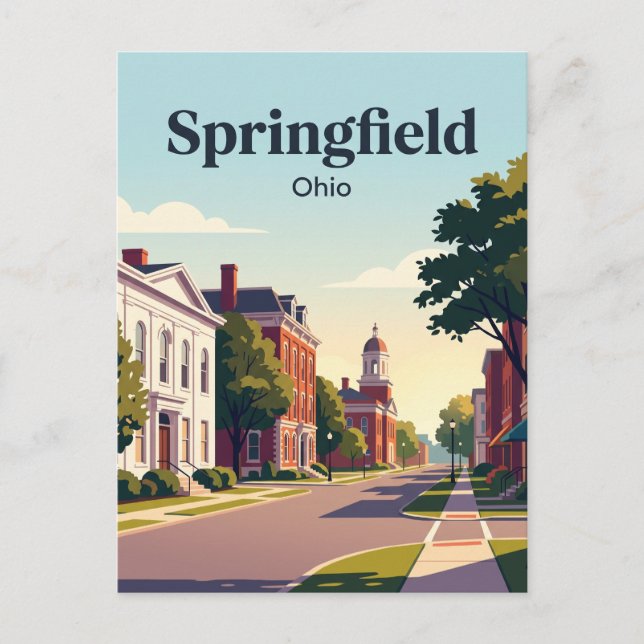 Carte Postale Springfield, Ohio (Devant)