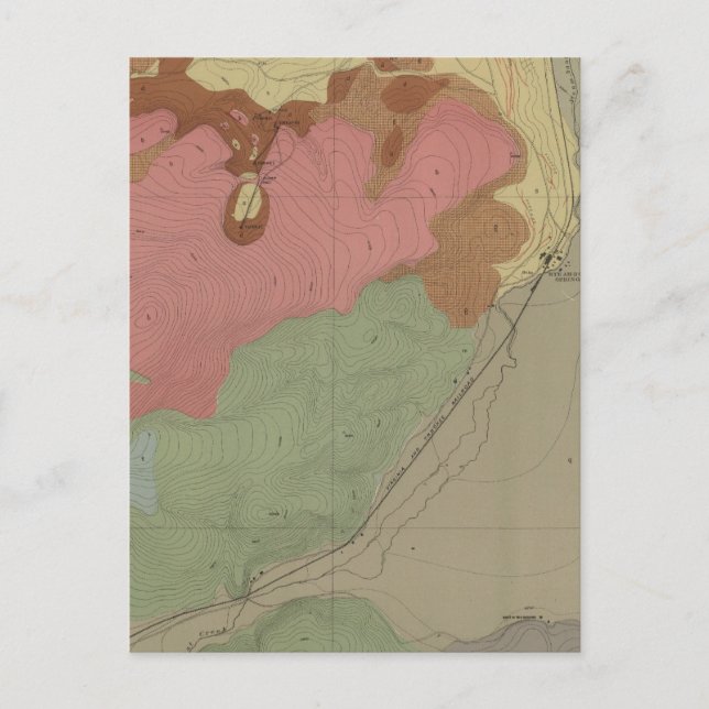 Carte Postale Springs à vapeur, Nevada (Devant)