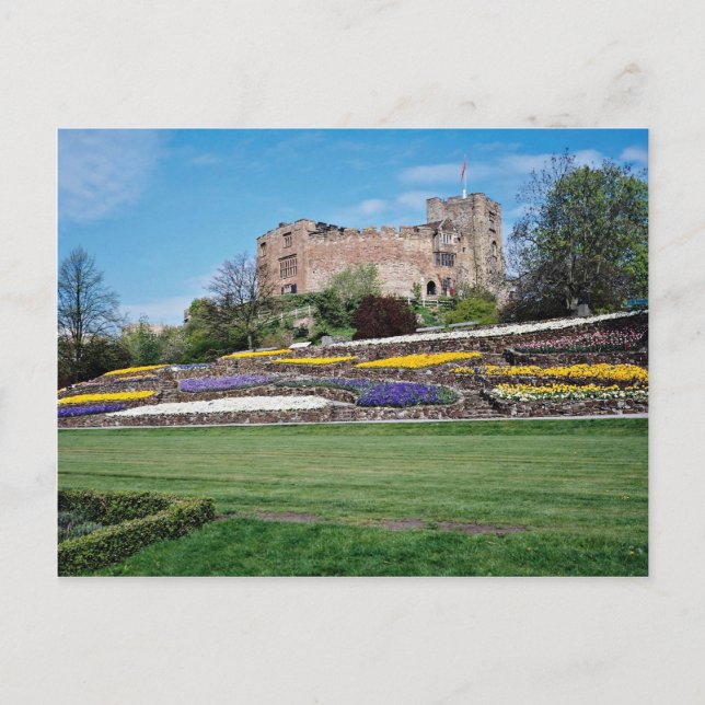 Carte Postale Springtime aux fleurs du château de Tamworth (Devant)