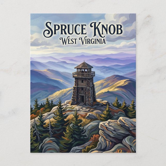 Carte Postale Spruce Knob Virginie-Occidentale (Devant)