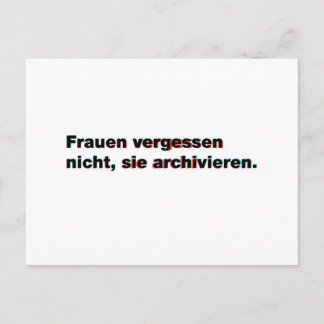 Carte Postale Spruch über Frauen