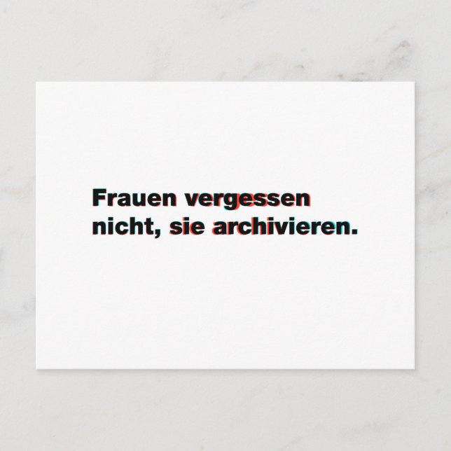 Carte Postale Spruch über Frauen (Devant)