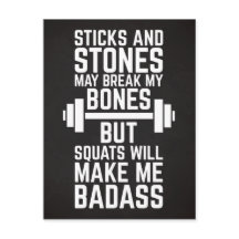 Squats Will Make Me Badass Gym Quote