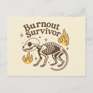 Carte Postale Squelette de possum survivant de l'épuisement