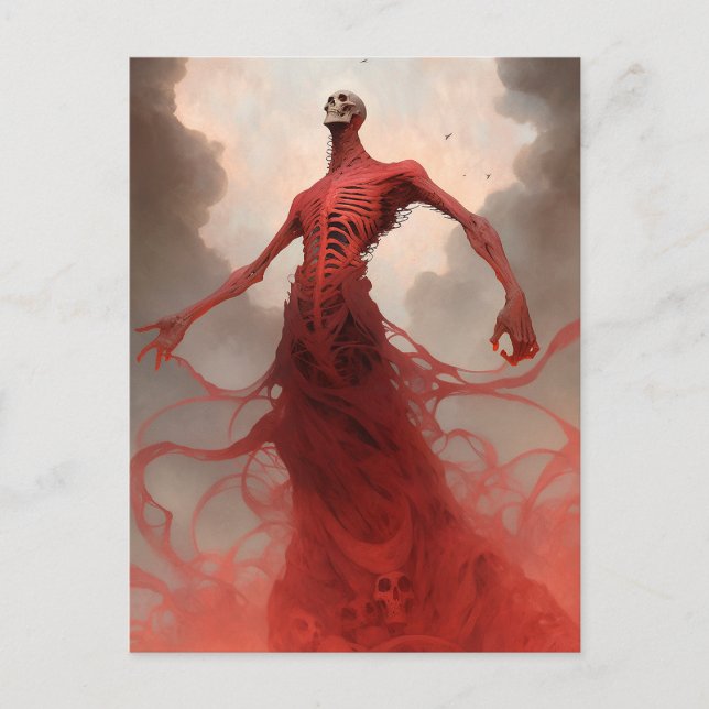 Carte Postale Squelette Démon Créature Imaginaire foncé Horreur (Devant)