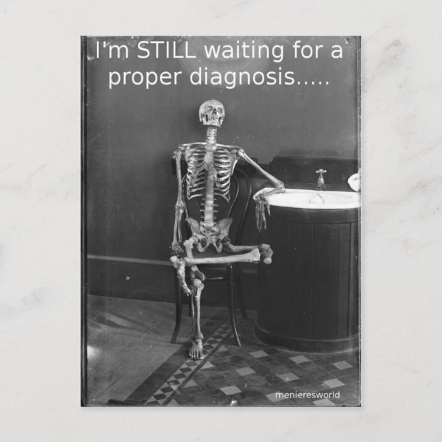 Carte postale squelette Menieres (Devant)