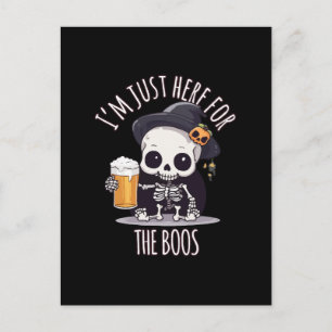 Carte Postale Squelette Mignon Halloween Oktoberfest