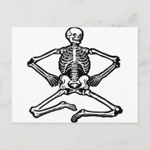Carte Postale Squelette noir